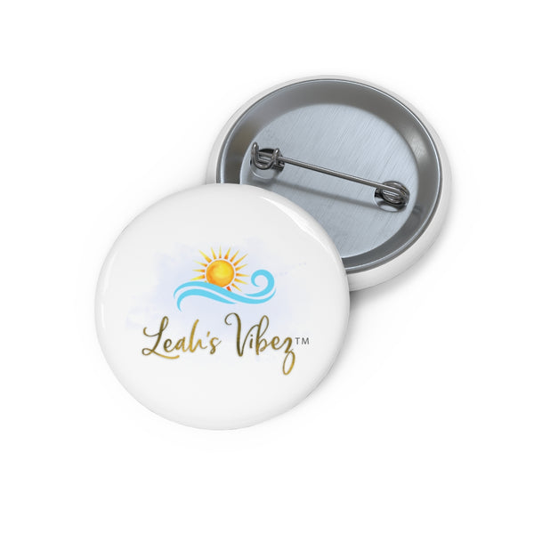 Logo Custom Pin Buttons - LEAH'S VIBEZ